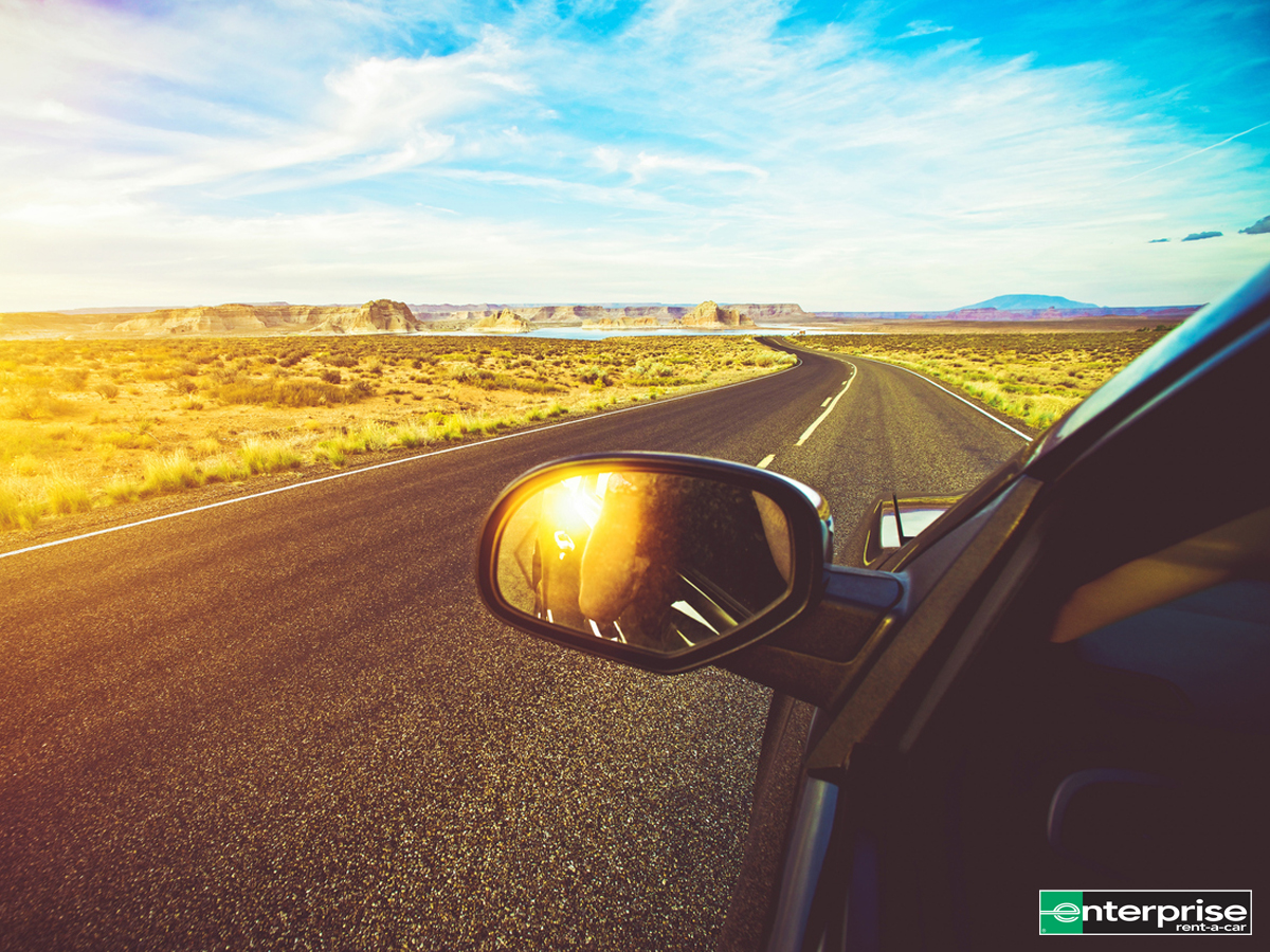 Enterprise Rent-A-Car open road