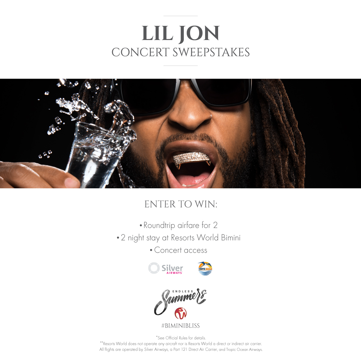 Resorts World Bimini Lil Jon concert sweepstakes
